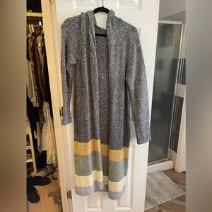 Hooded Open Throw Cardigan